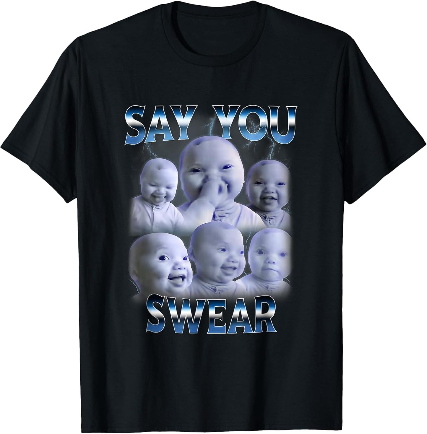 Say You Swear Ai Niche Baby Holding Back Laugh Genz T-Shirt