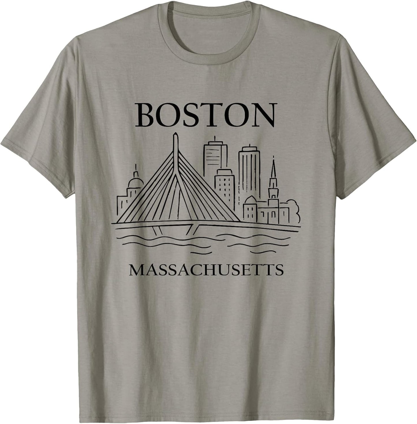 Boston United States Minimalist City Travel Souvenir T-Shirt