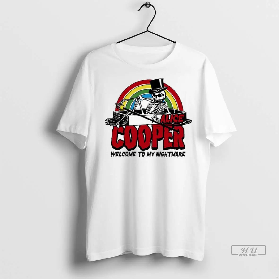 Officials Alice Cooper Welcome To My Rainbow Nightmare Halloween Ladies T Shirts