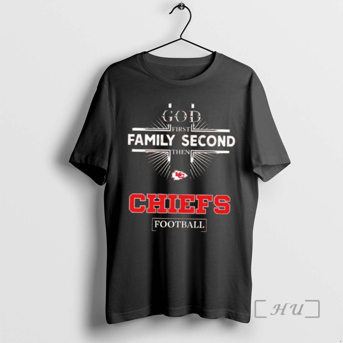 Officials God First Family Second Then Chiefs Logo Football