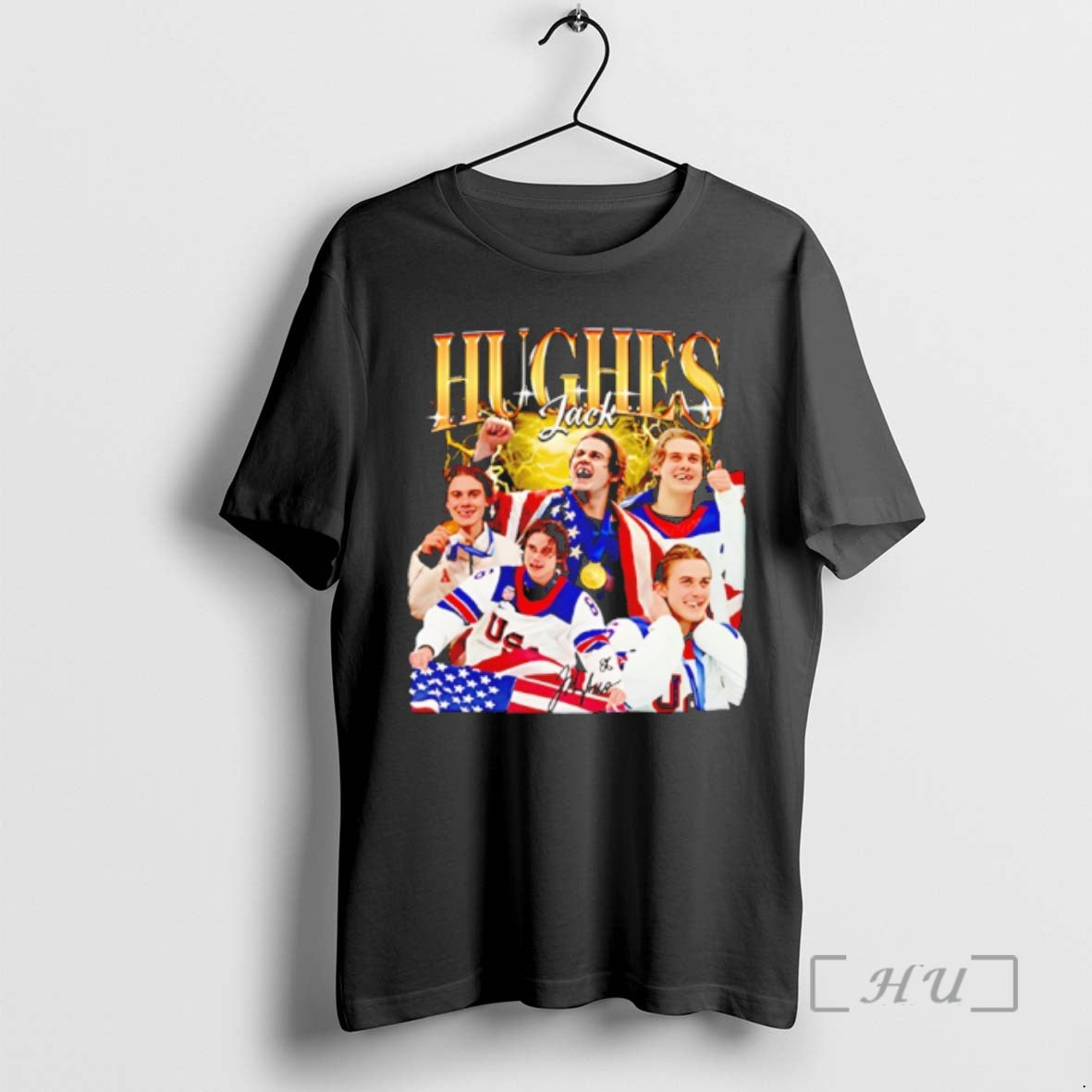 Officials Jack Hughes Hockey Olympic Golden Goal 2026 Picture Collage