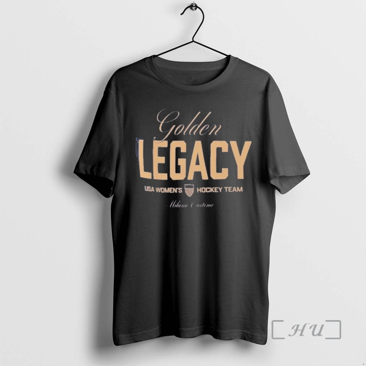 Officials Womens Us Hockey 2026 Winter Olympics Gold Medal Champions Golden Legacy Premium T Shirts