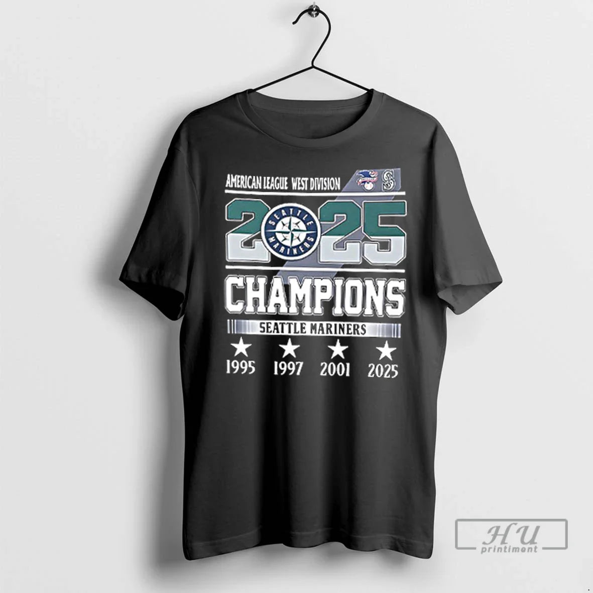 Trending Seattle Mariners 2025 Al West 4x Champions Players Number And Name 2 Sided