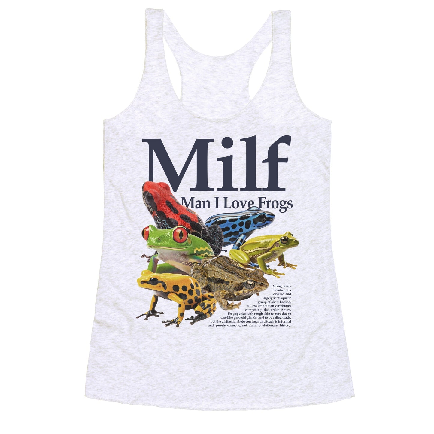 MILF Man I Love Frogs Racerback Tank