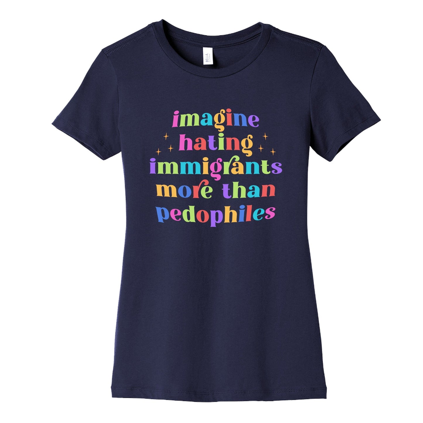 Imagine Hating Immigrants Womens Cotton Tee