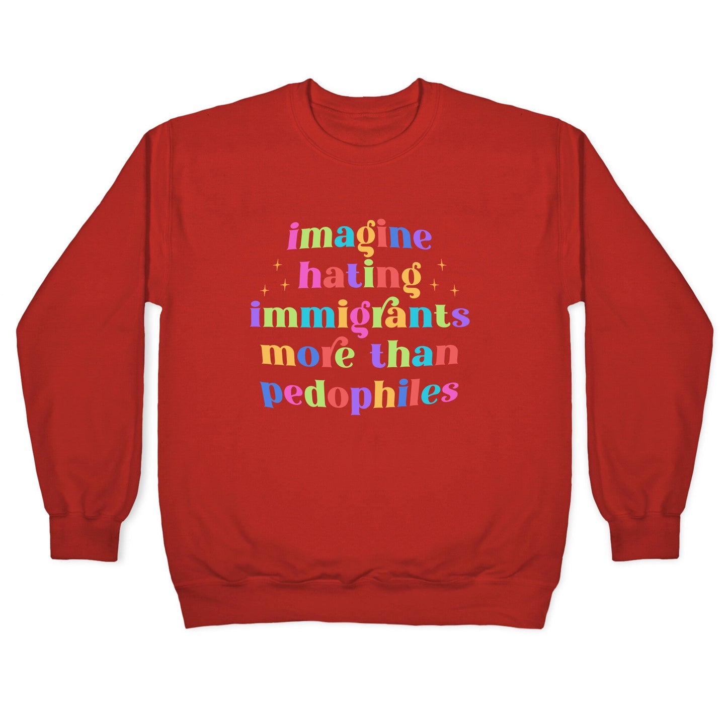 Imagine Hating Immigrants Crewneck Sweatshirt