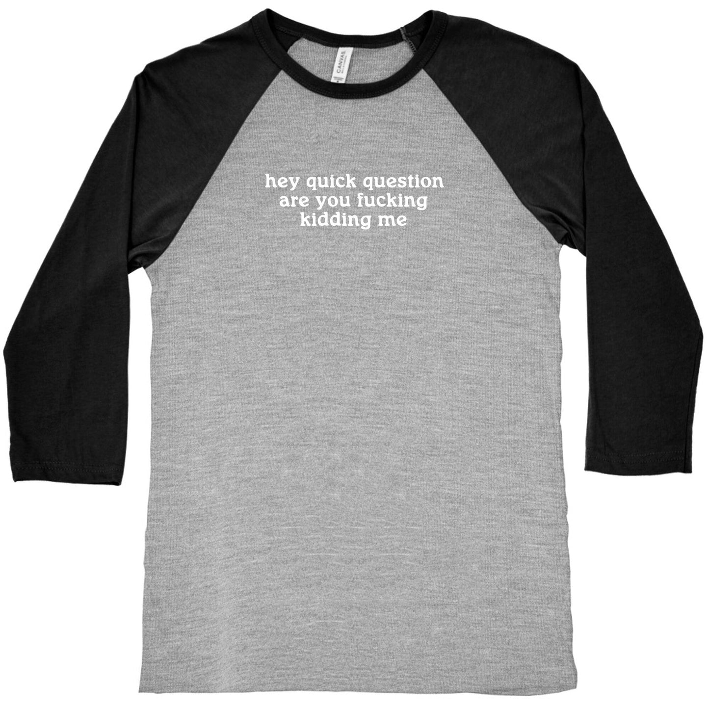Quick Question Baseball Tee