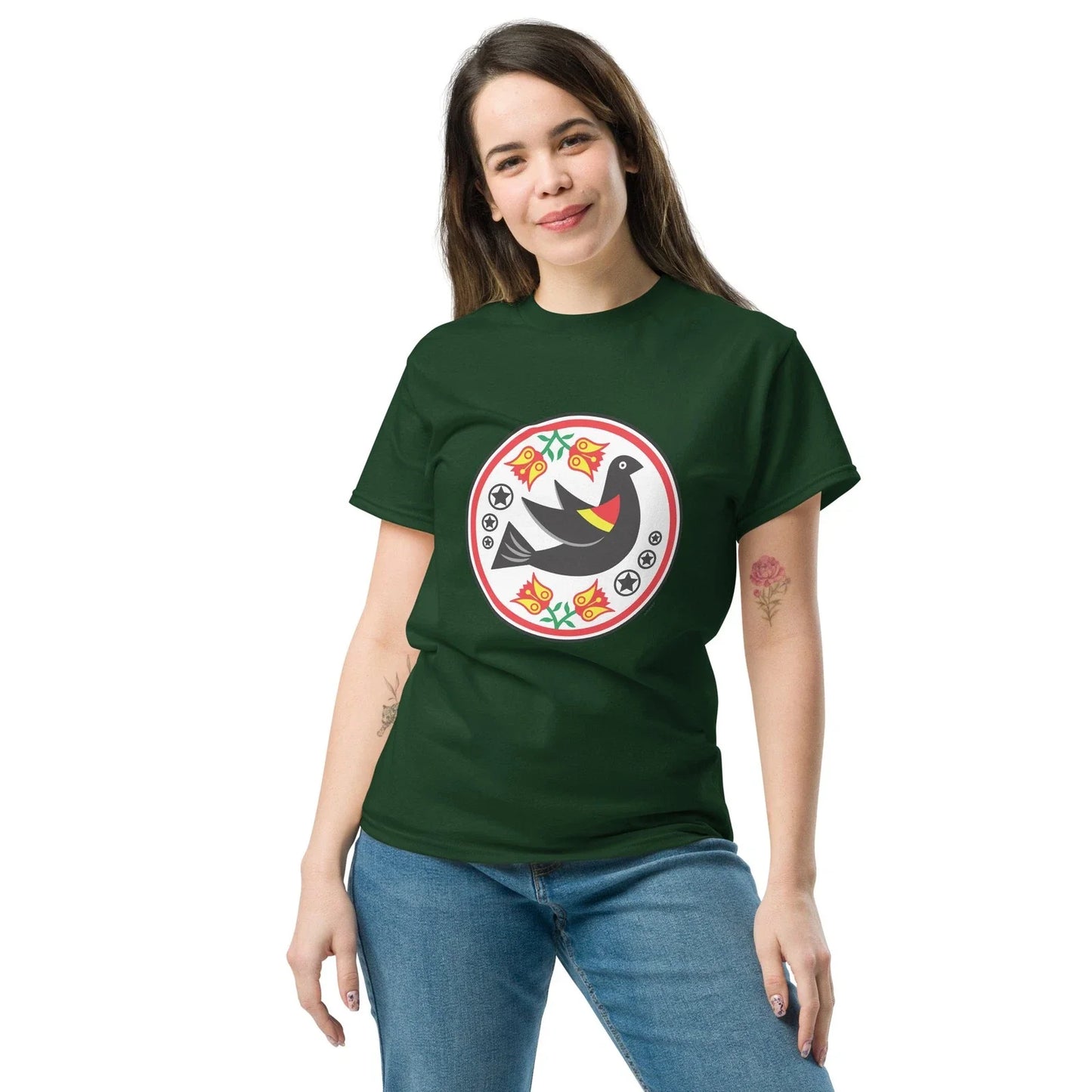 Red-winged Blackbird Pennsylvania Dutch Hex Unisex Classic T-Shirt S201