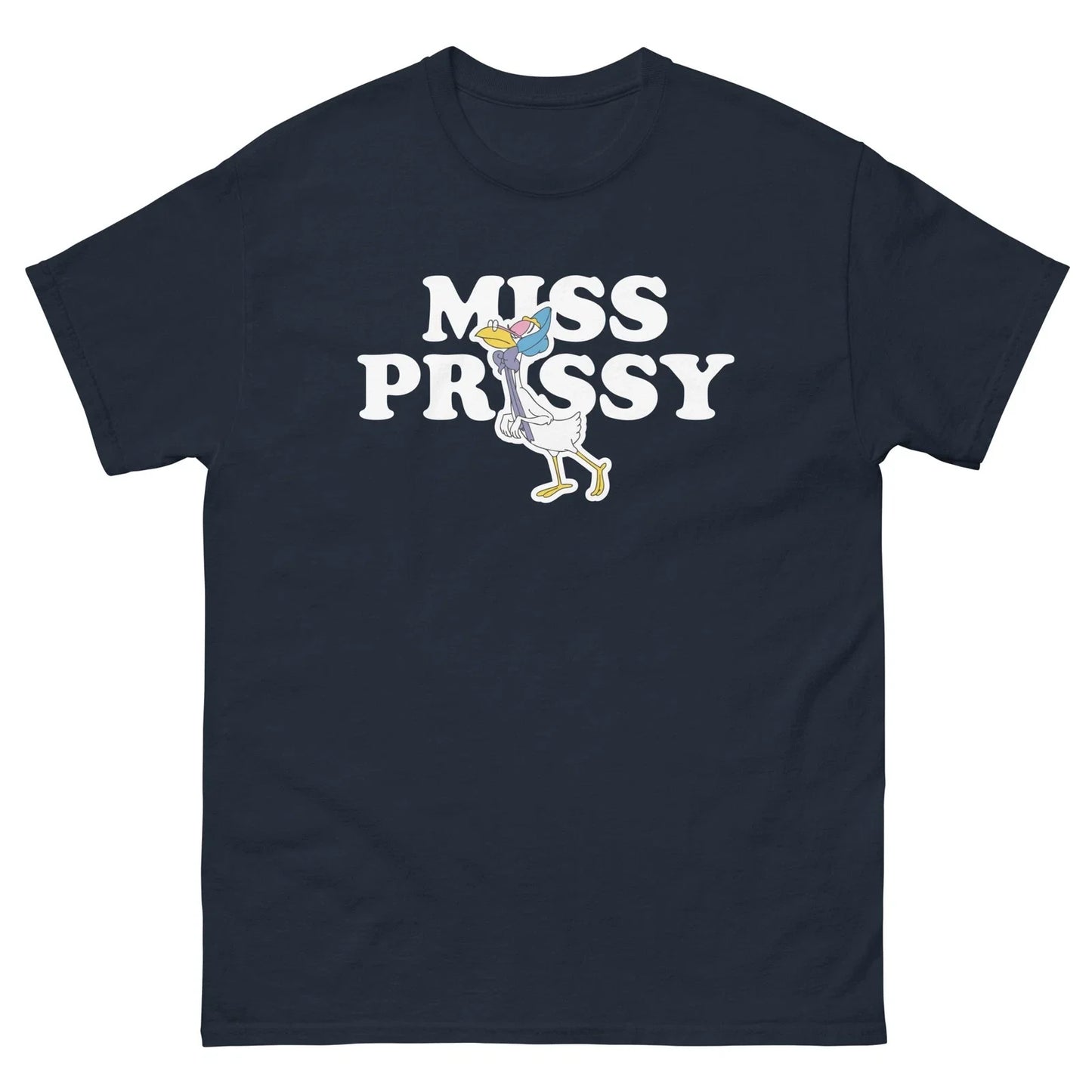 Miss Prissy Graphic T Shirt Navy Unisex classic tee