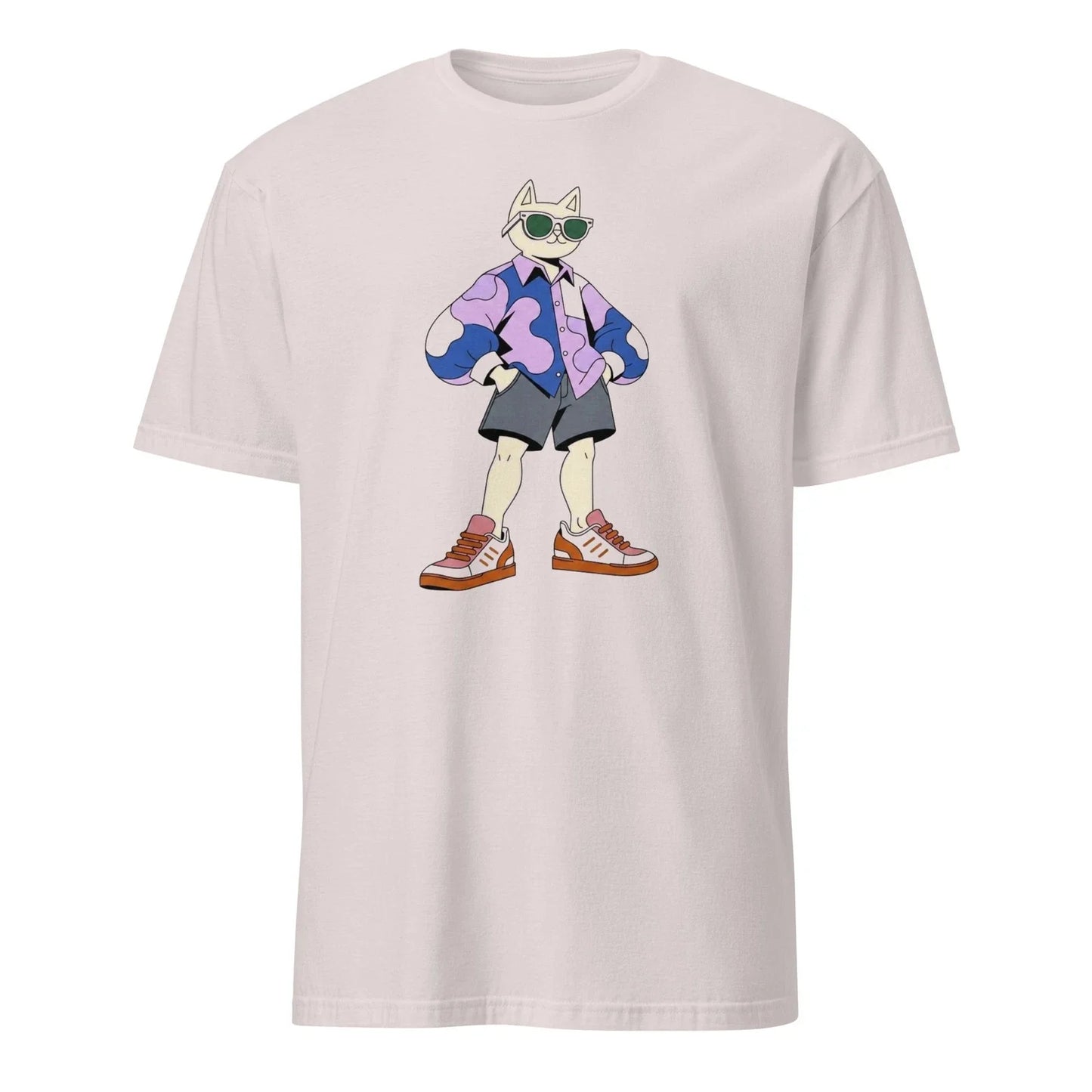 Cool Hypebeast Cat Shirt Retro Aesthetic Streetwear Graphic Tee Urban Anime Top