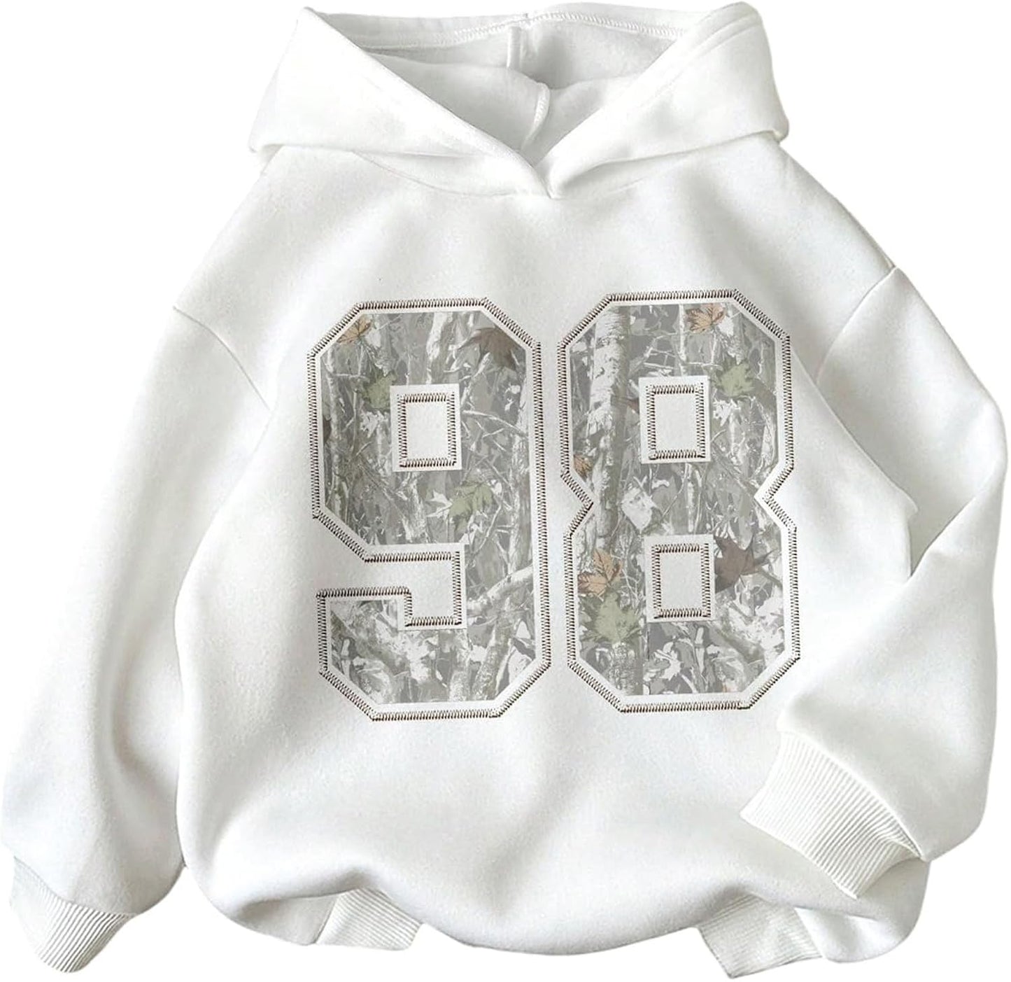 Girl's Preppy Letter Graphic Hoodie Hooded Long Sleeve Sweatshirts Cute Pullover Tops