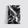 Bitcoin Coin Black White Abstract Art