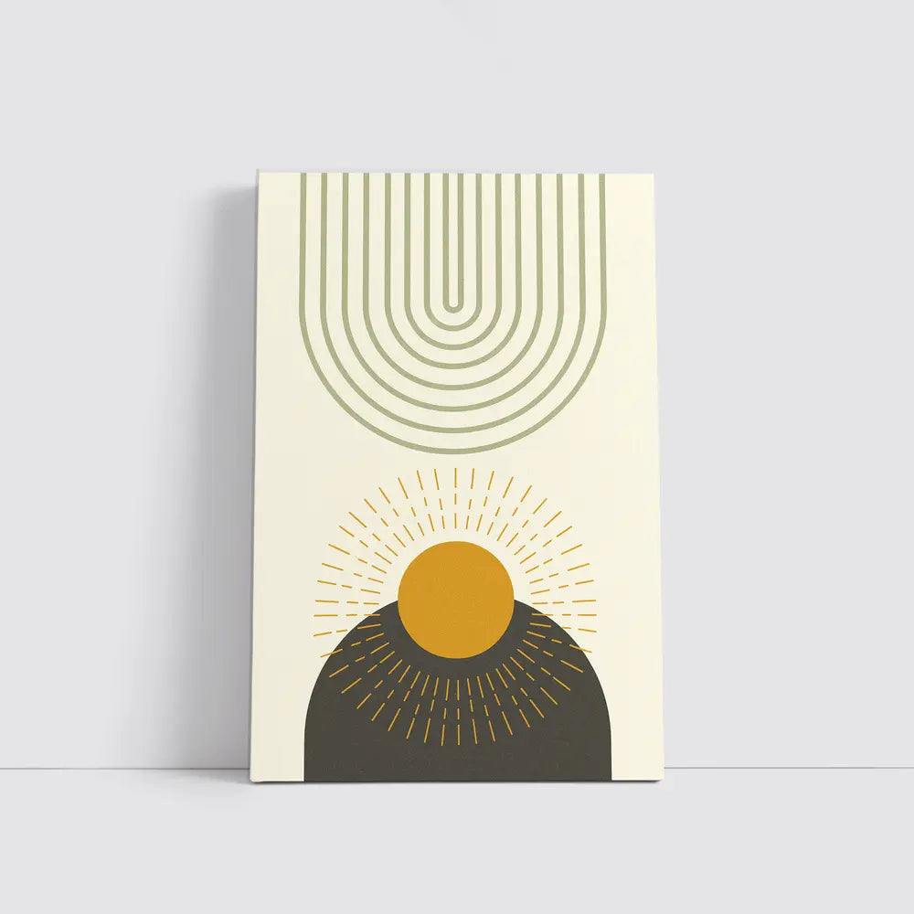 Boho Sun Arc Lines Minimalist Abstract Art