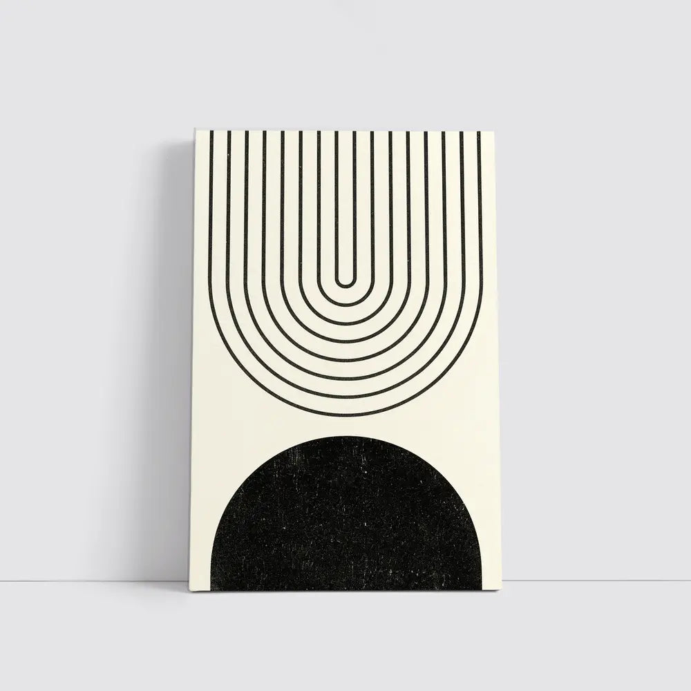 Black White Arch Geometric Minimal Abstract Art