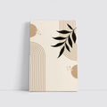 Boho Arch Lines Leaf Beige Abstract Art