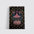 Pink Carousel Eye Hearts Stars Dark