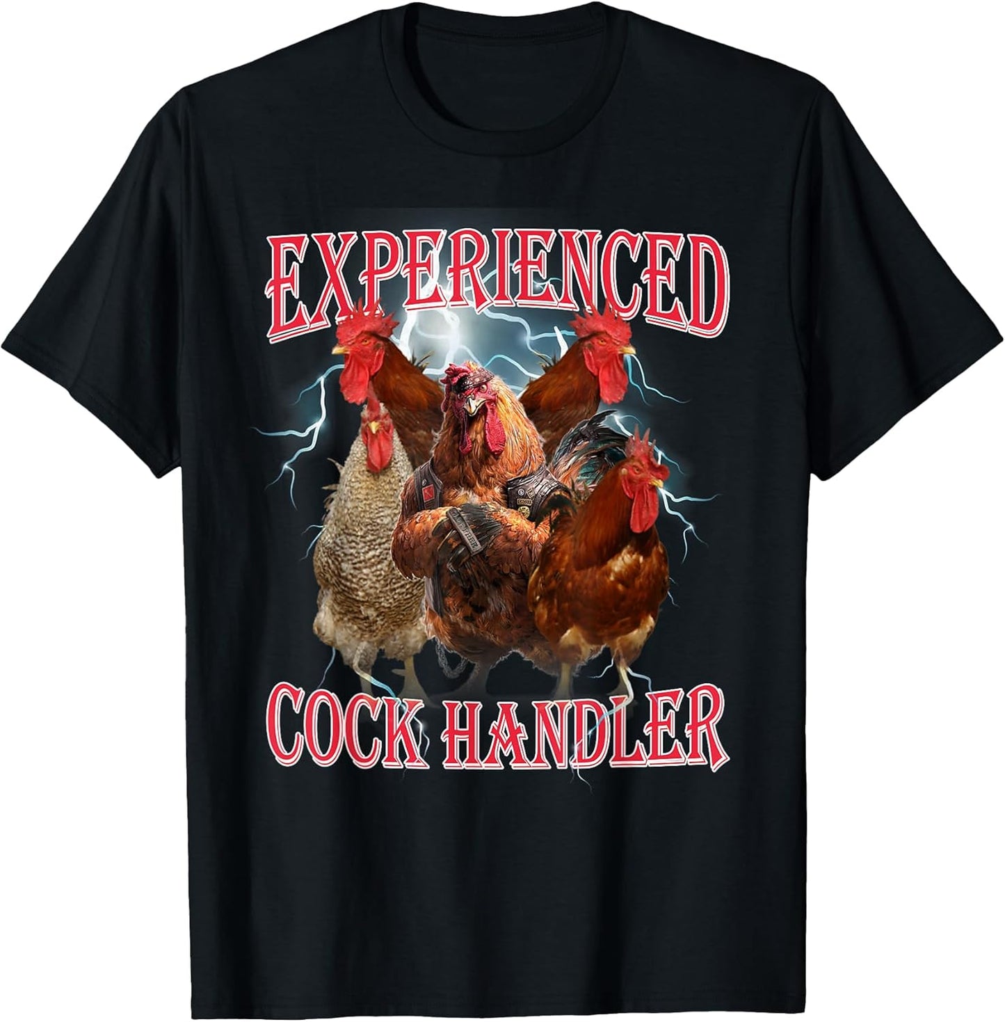Funny Adult Humor Experienced Cock Handler Inappropriate T-Shirt
