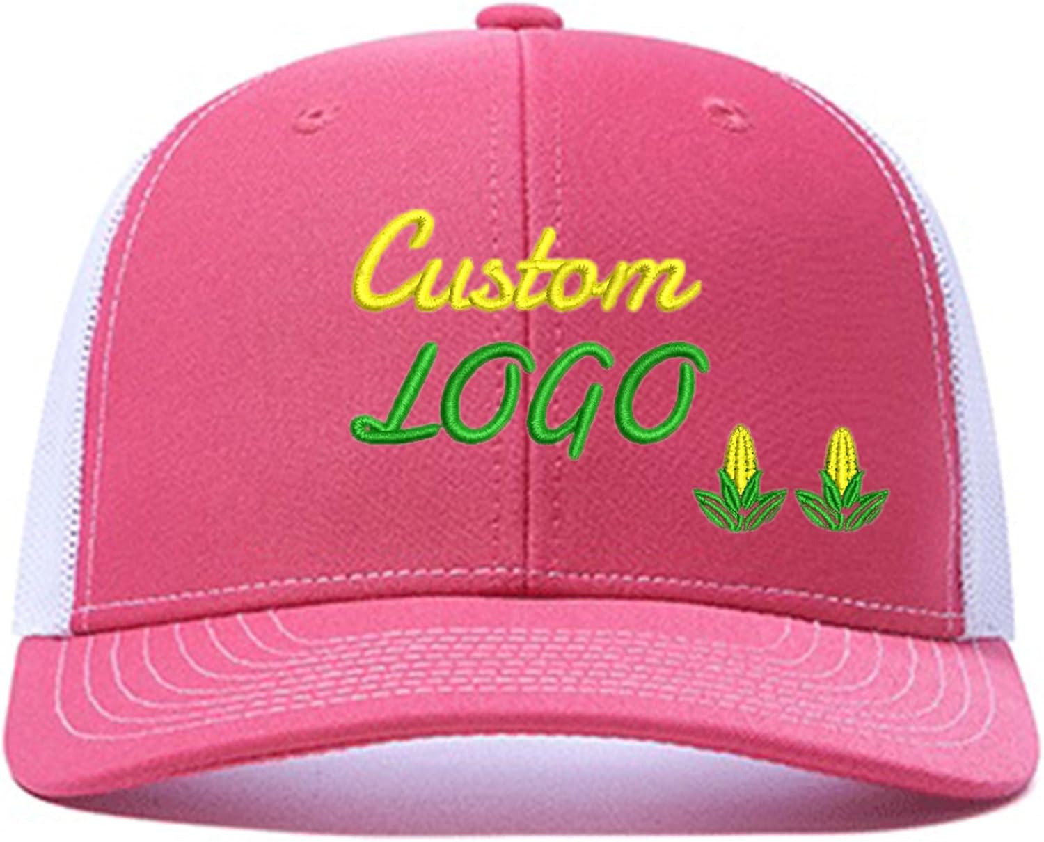 Custom Trucker Hat, Embroidered Your Own Logo/Text, Mesh Baseball Cap with Adjustable Snapback for Men Women