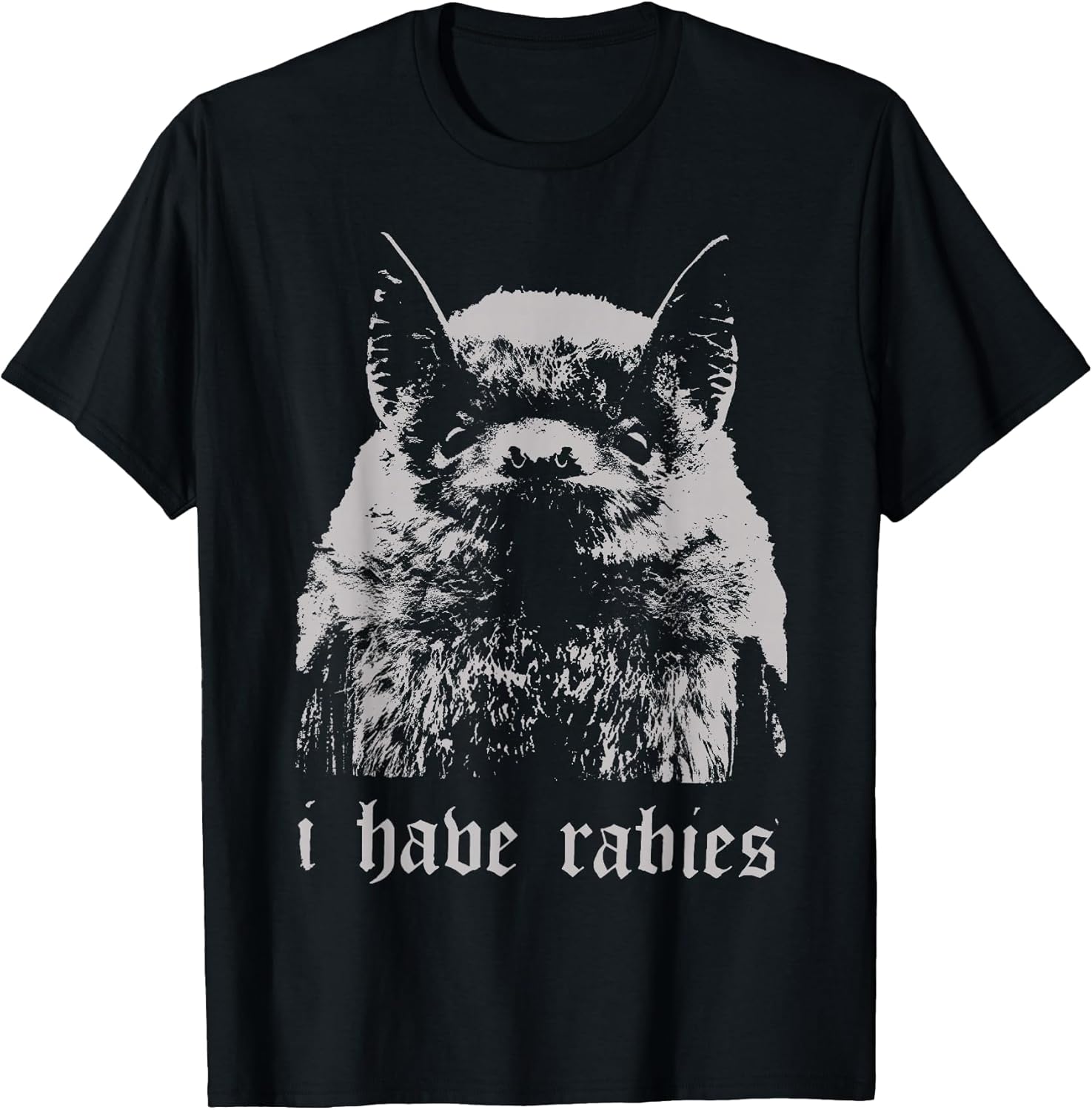 Vintage I Have Rabies Bat Funny Meme Quotes T-Shirt