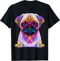 Pug Pop Art Colorful Portrait for Dog Lovers T-Shirt Unisex T-shirt, Sweatshirt, Hoodie, Long Sleeve Tee