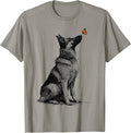 German Shepherd with Butterfly Minimalist Dog Lover Design T-Shirt Unisex T-shirt, Sweatshirt, Hoodie, Long Sleeve Tee