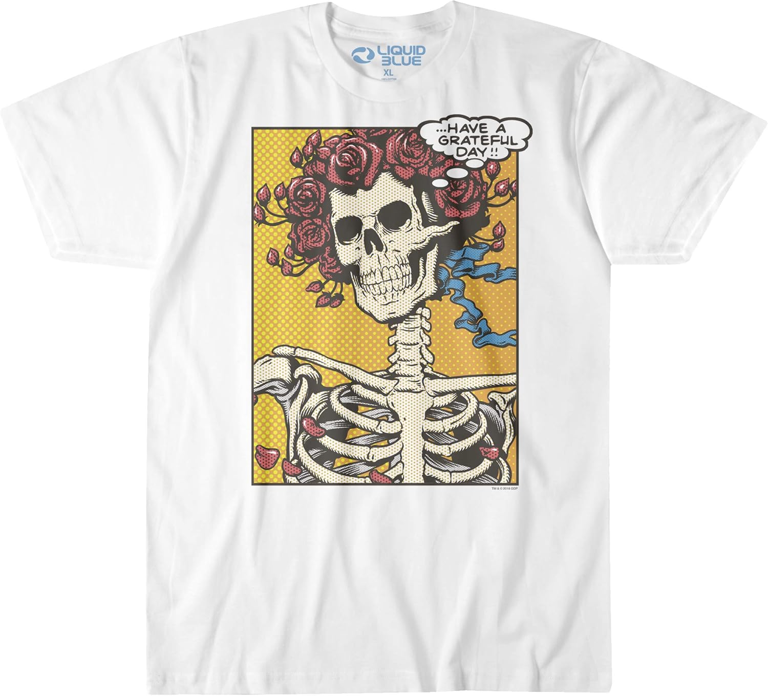Unisex Adult Grateful Dead Pop Art Bertha Have a Grateful Day Ss T-Shirt