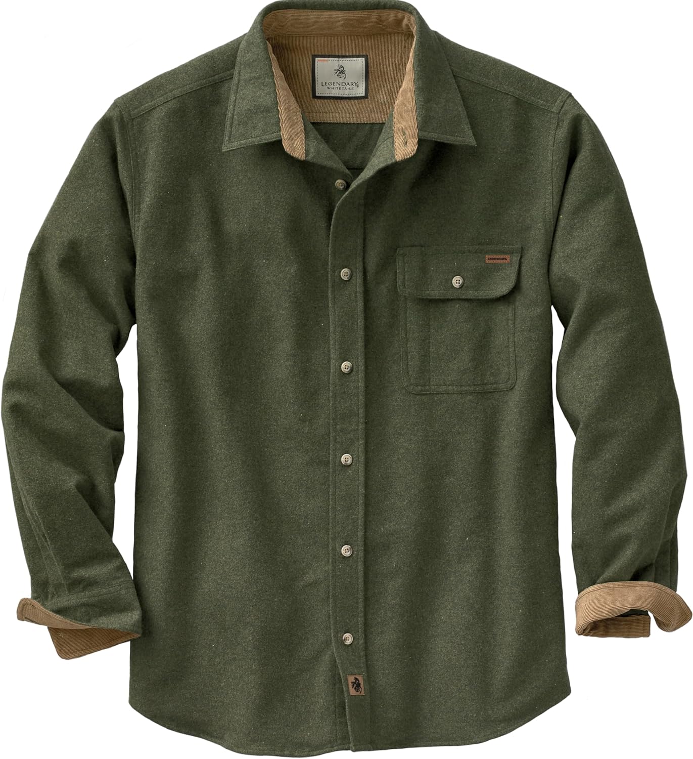 Mens Long Sleeve Button Down 100% Cotton Flannel Shirt