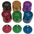 NUMBERED Aluminum Round Key Tag 1-1/4 Inch Diameter STOCK