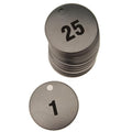NUMBERED Stainless Steel Round Key Tag 1-1/4 Inch Diameter STOCK