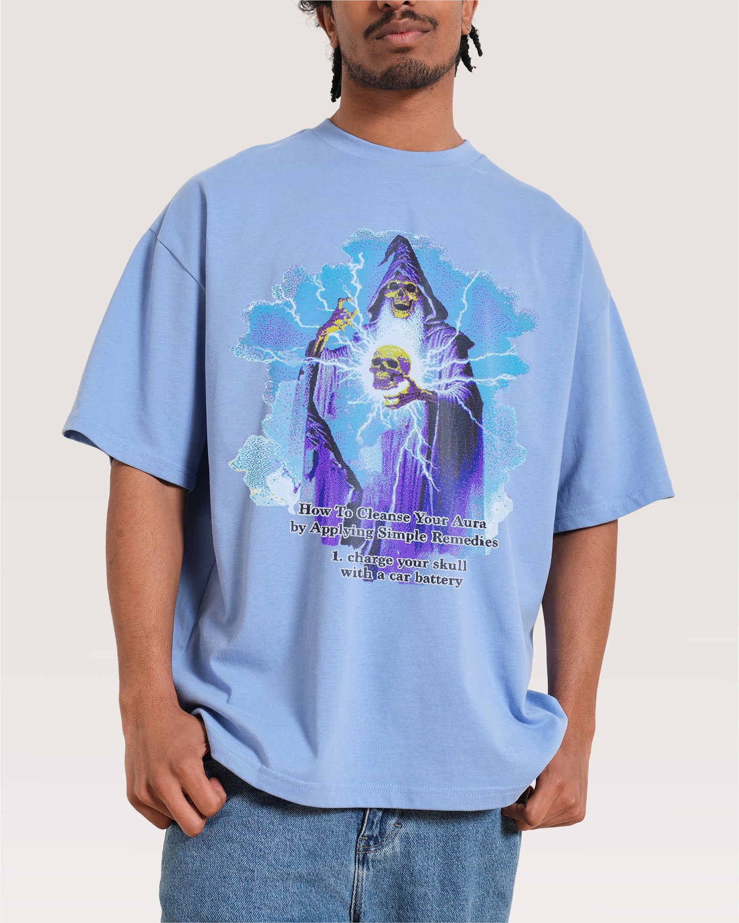 Aura Skull Oversized Tee
