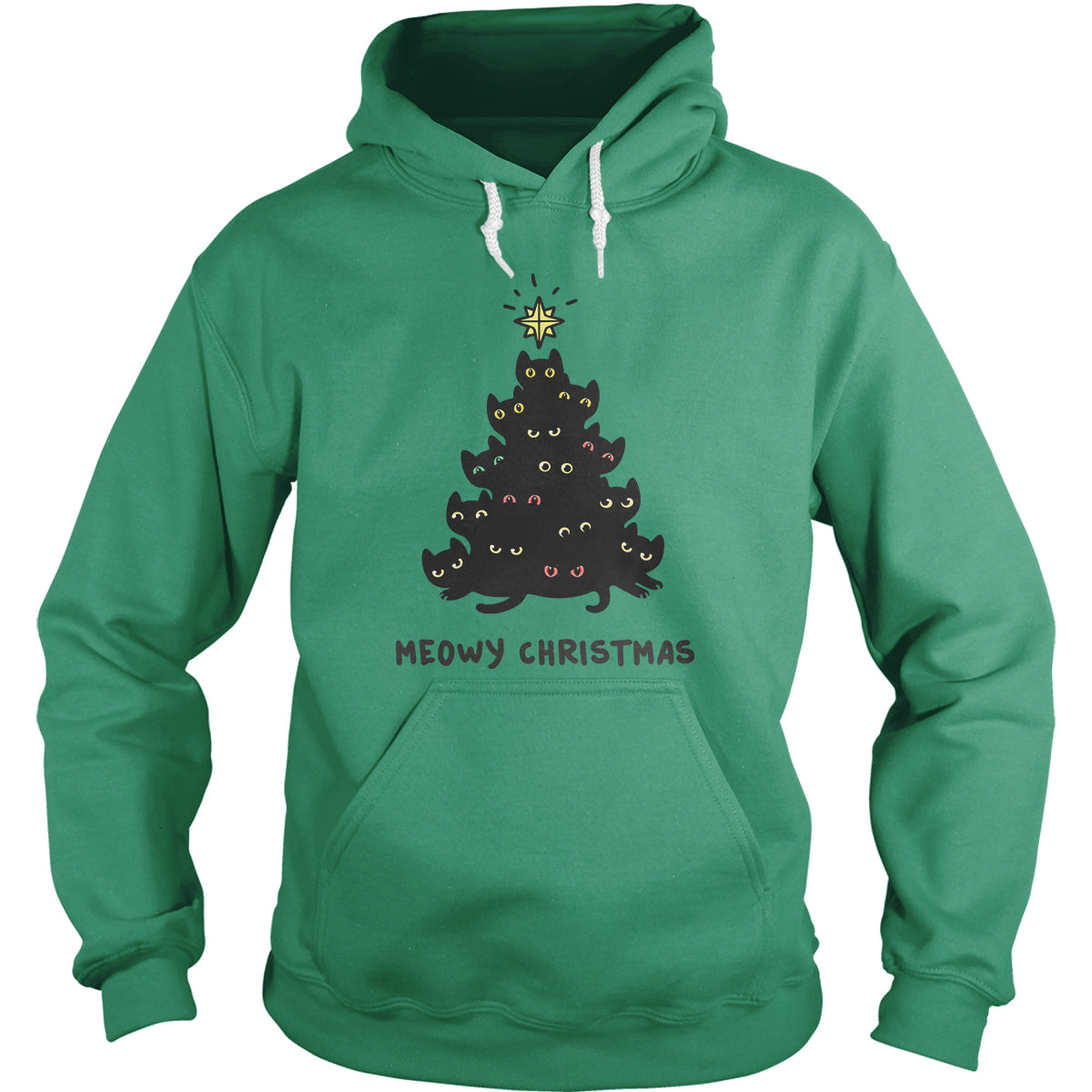 Meowy Christmas Tree Hoodie