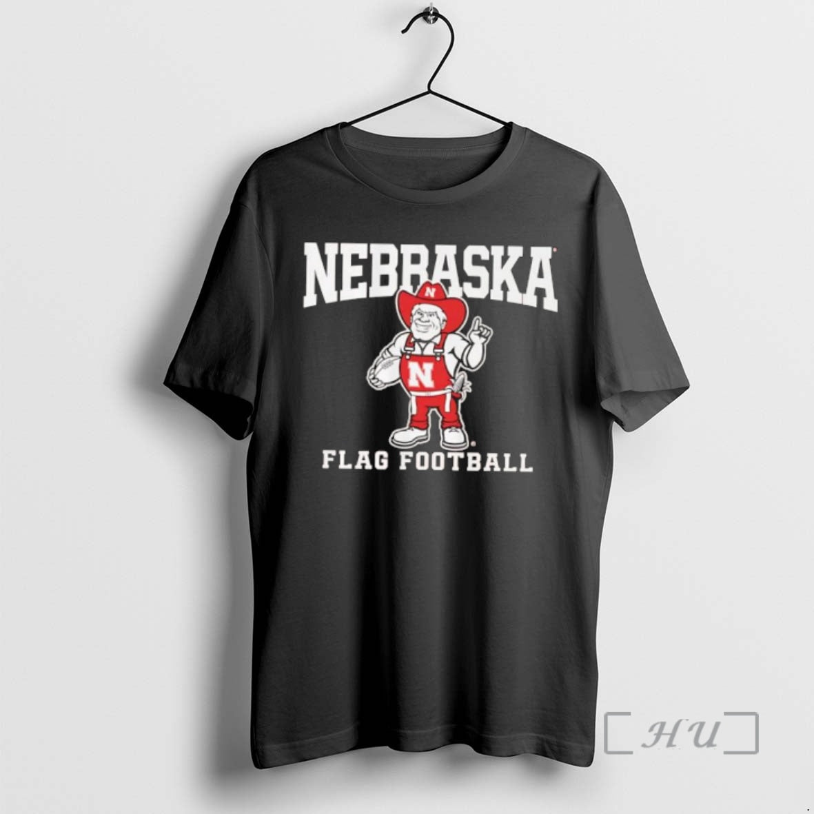 Officials Nebraska Herbie Husker Mascot Flag Football Graphic