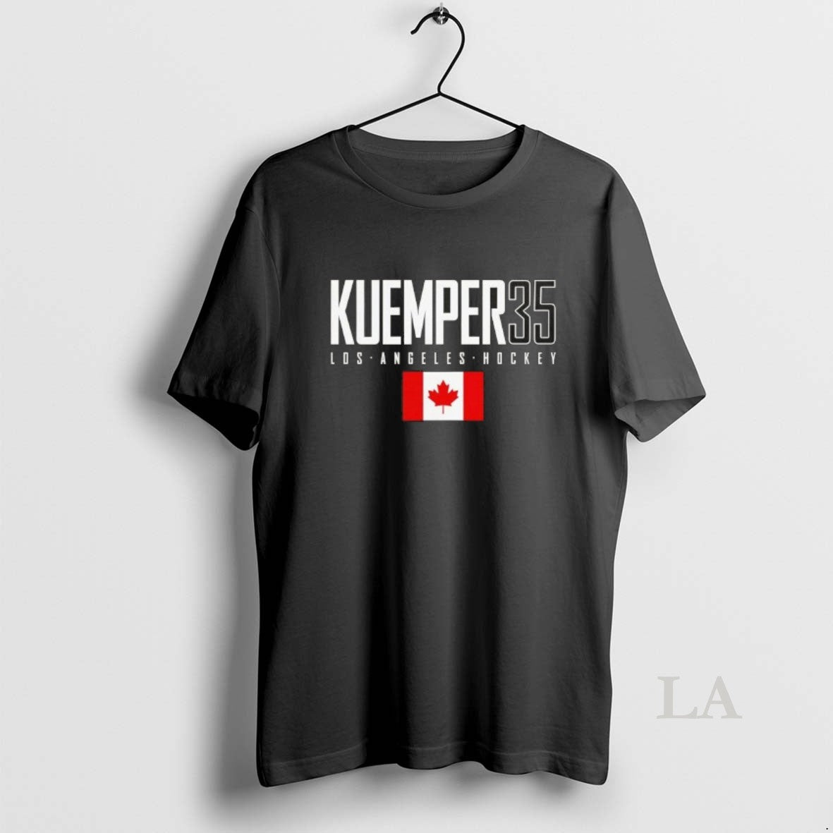 Original Darcy Kuemper 35 Los Angeles Kings Canada Flag Elite