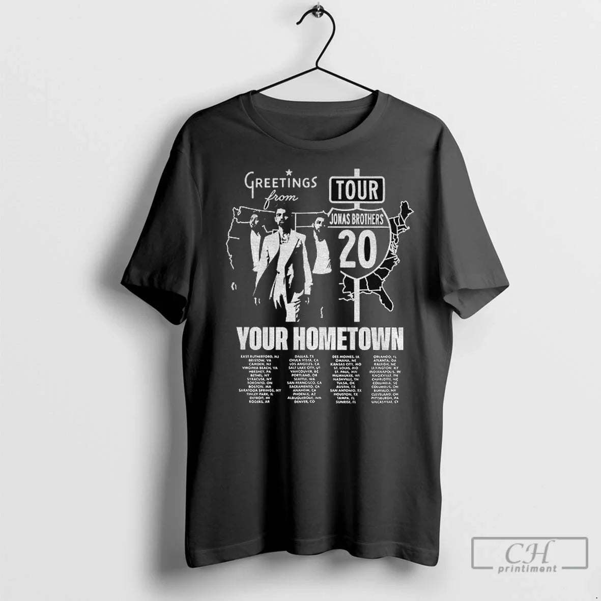 Premium Jonas Brothers Band Greetings From Your Hometown 20 Tour Vintage