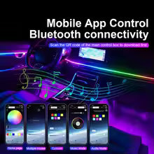14/18 in 1 Led Acrylic Car Ambient Light RGB 64 213 Color Symphony Acrylic APP Streamer Atmosphere Lamp Kit One Zone Dual Zone