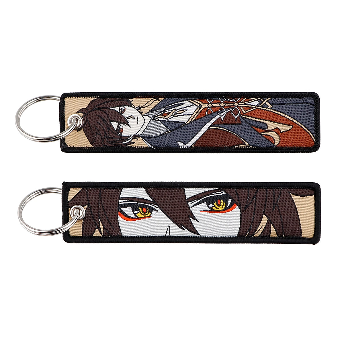 Genshin Impact 'Zhongli' Embroidered Keychain