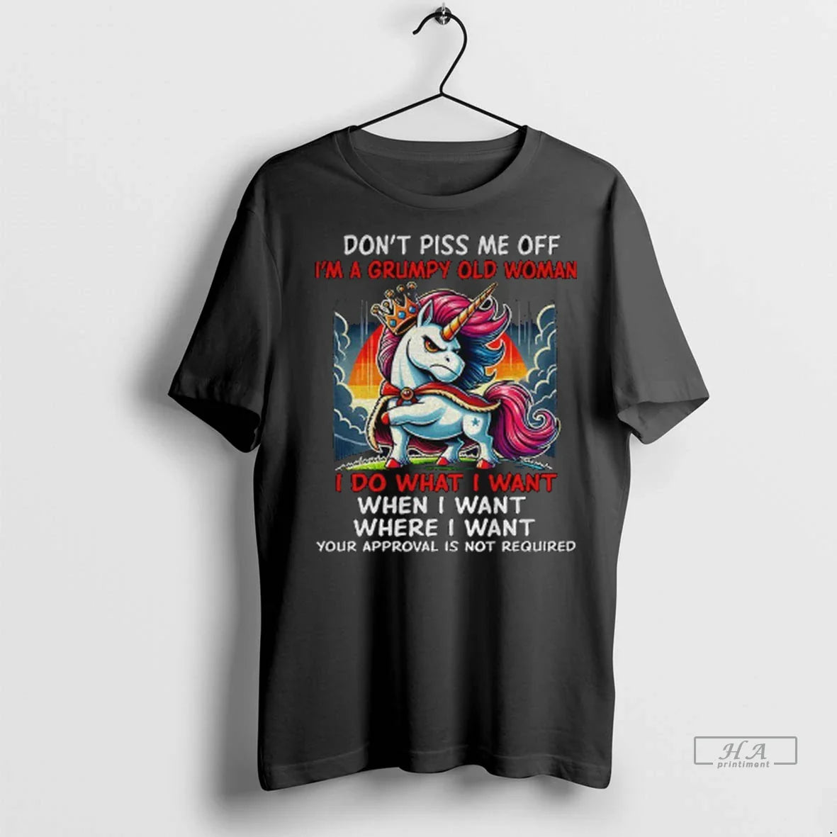 Trendy Officials Unicorn Dont Piss Me Off Im A Grumpy Old Woman I Do What