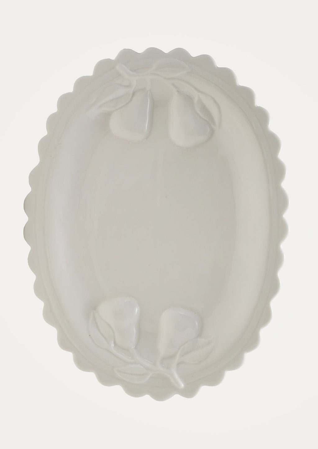 Pear Embossed Ceramic Platter