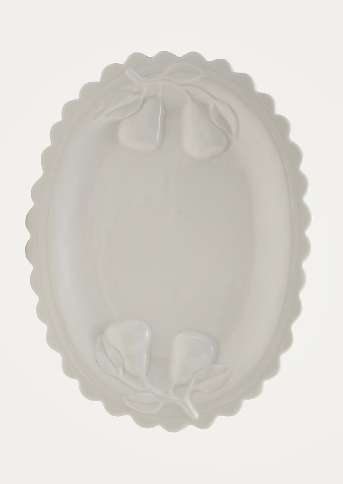 Pear Embossed Ceramic Platter
