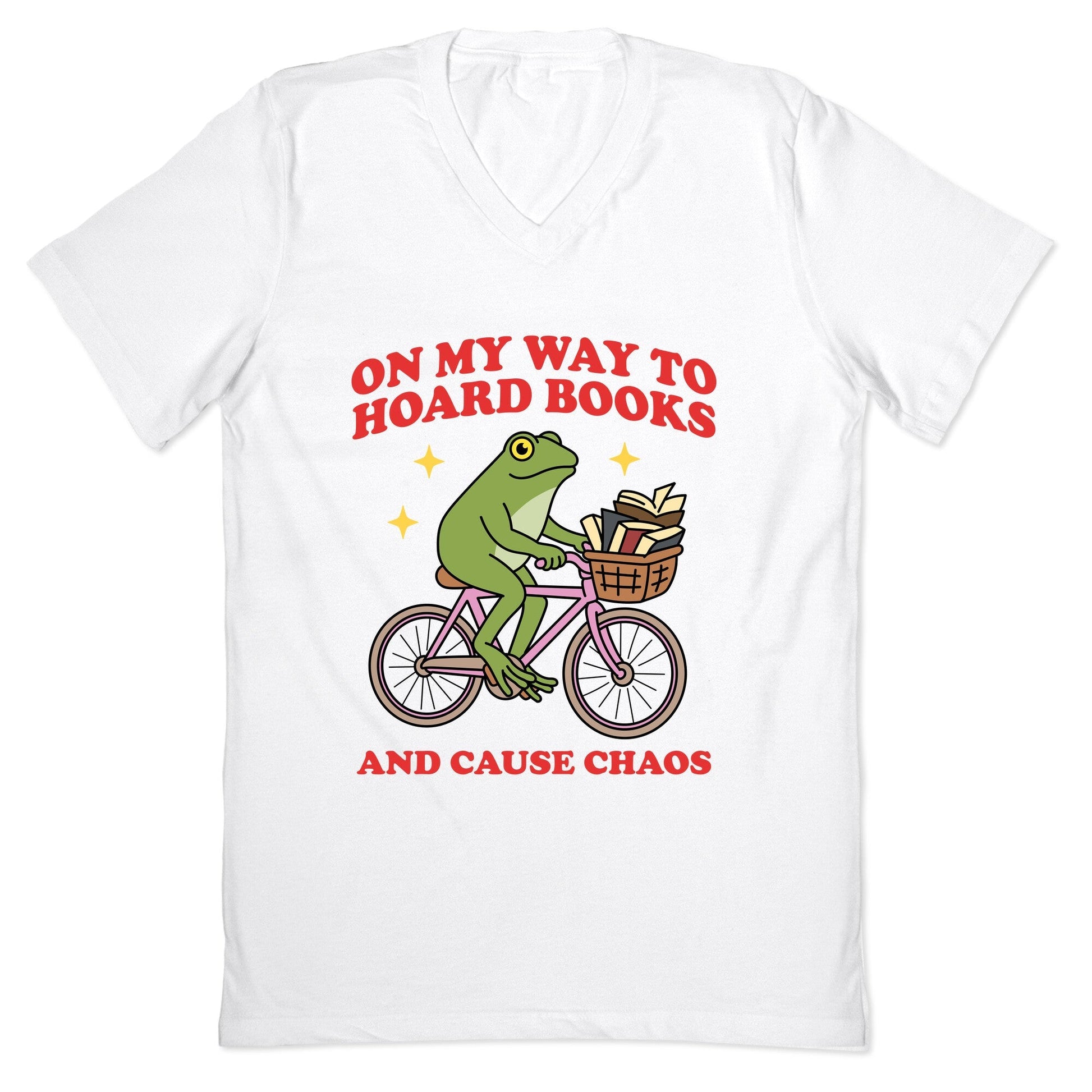 On my Way to Hoard Books and Cause Chaos V-Neck