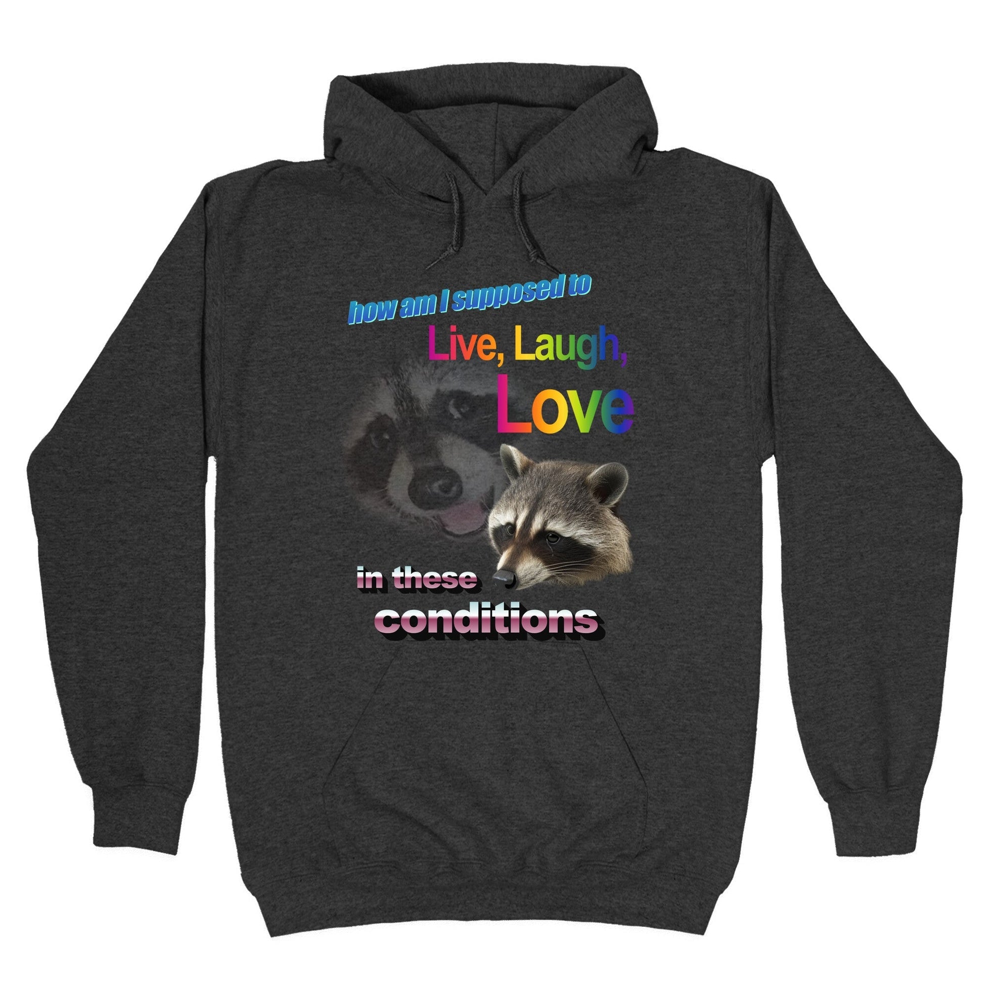 Live Laugh Love Raccoon Hoodie