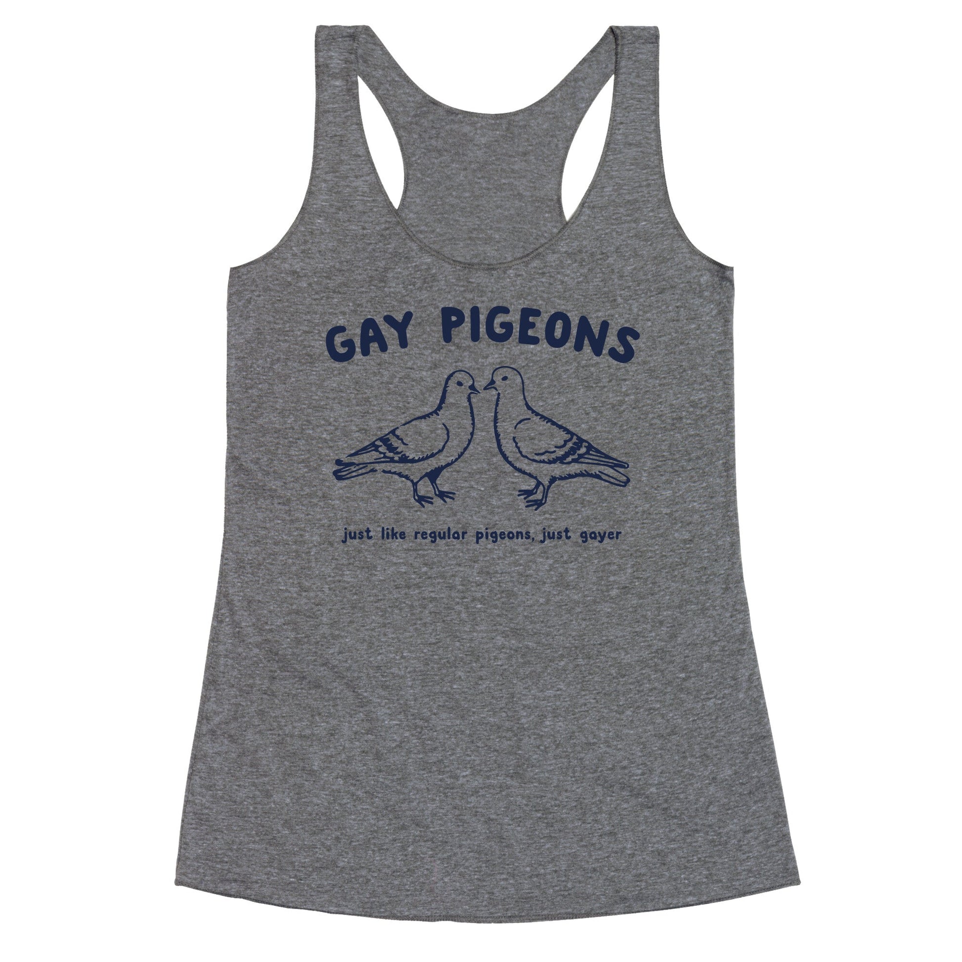 Gay Pigeons Racerback Tank