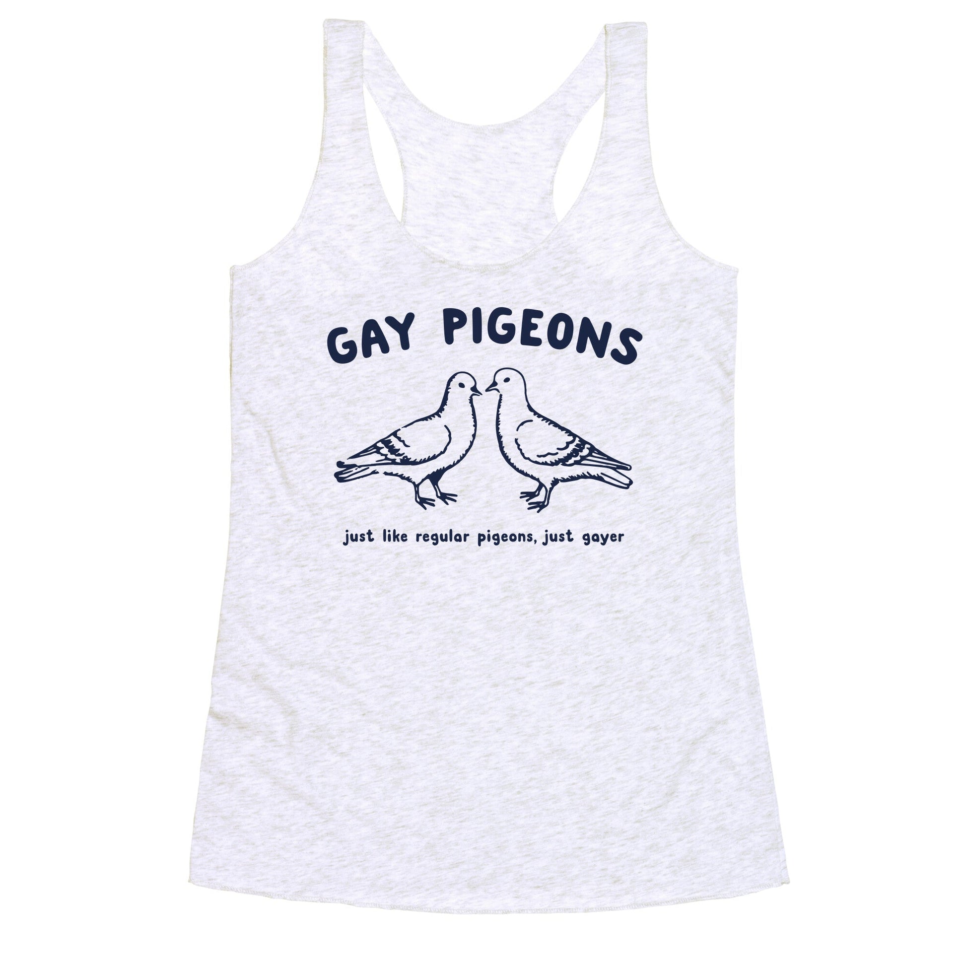 Gay Pigeons Racerback Tank