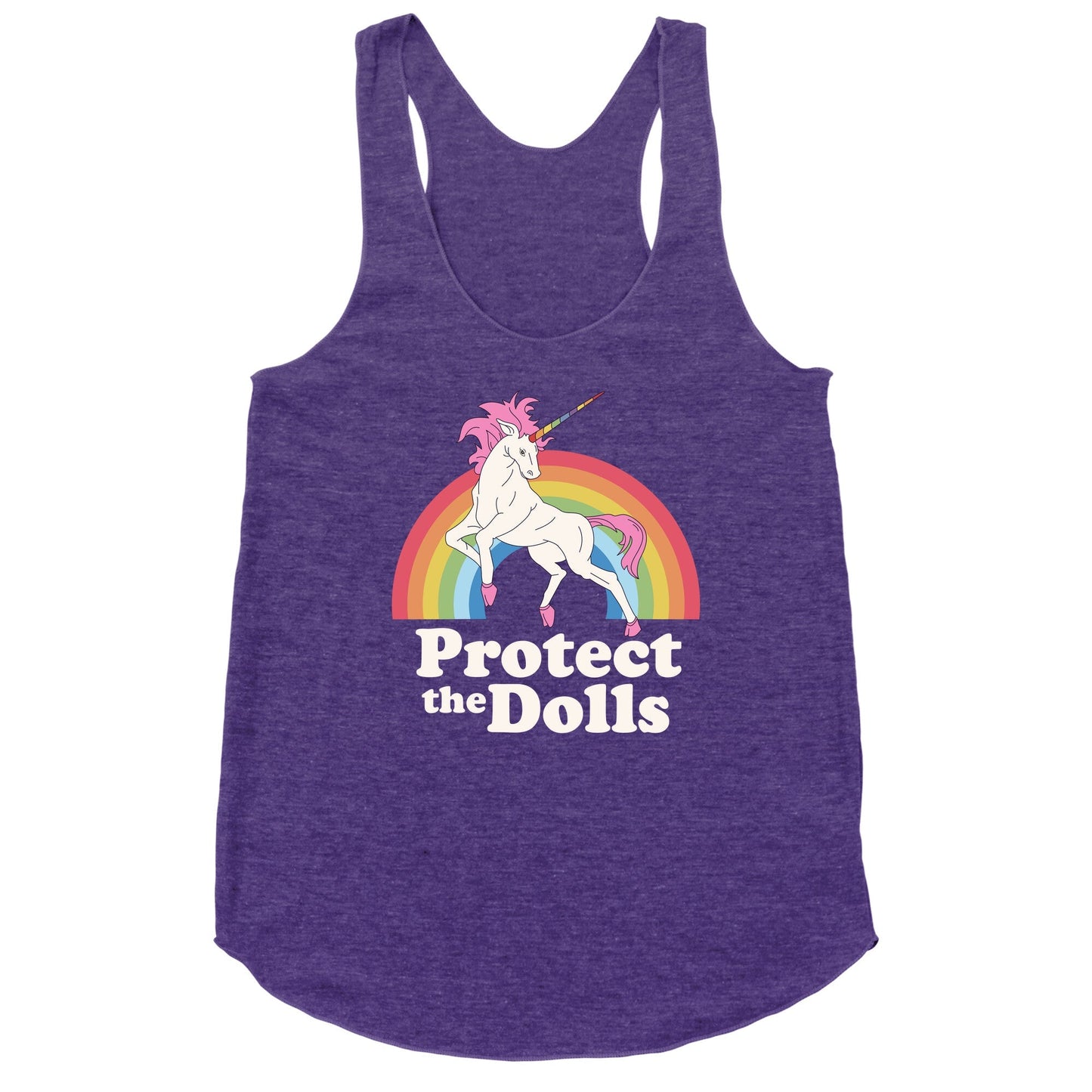 Protect The Dolls Unicorn Racerback Tank
