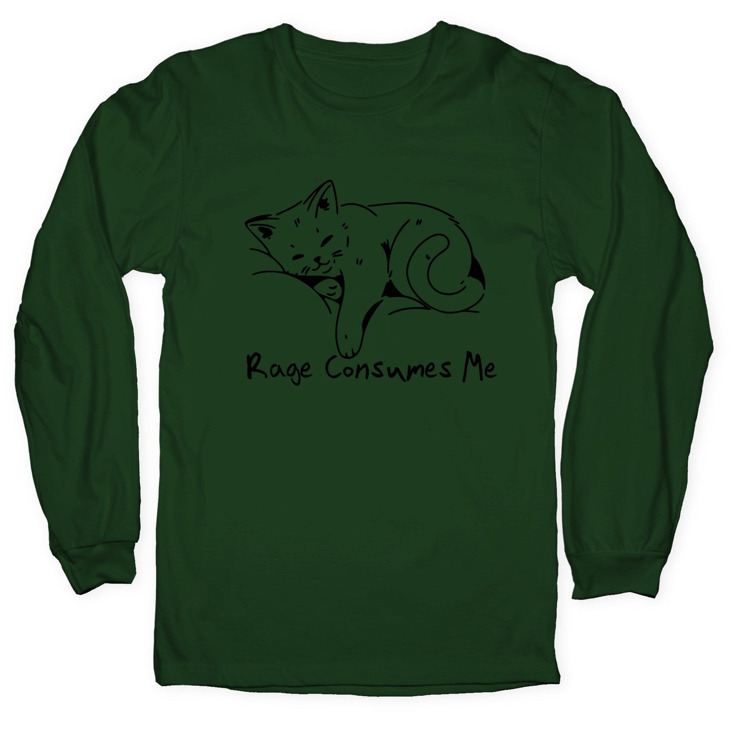 Rage Consumes Me Kitten Longsleeve Tee