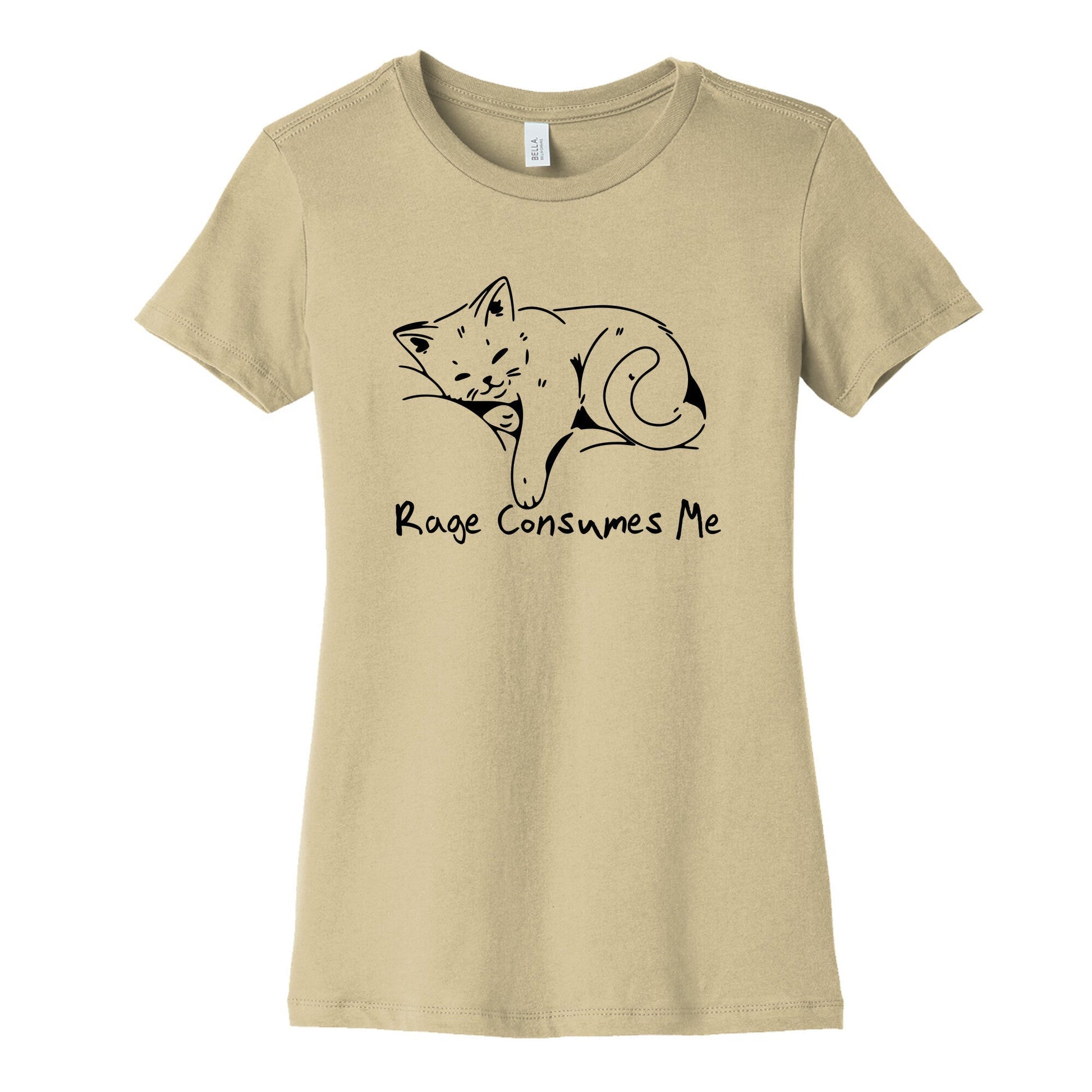 Rage Consumes Me Kitten Womens Cotton Tee