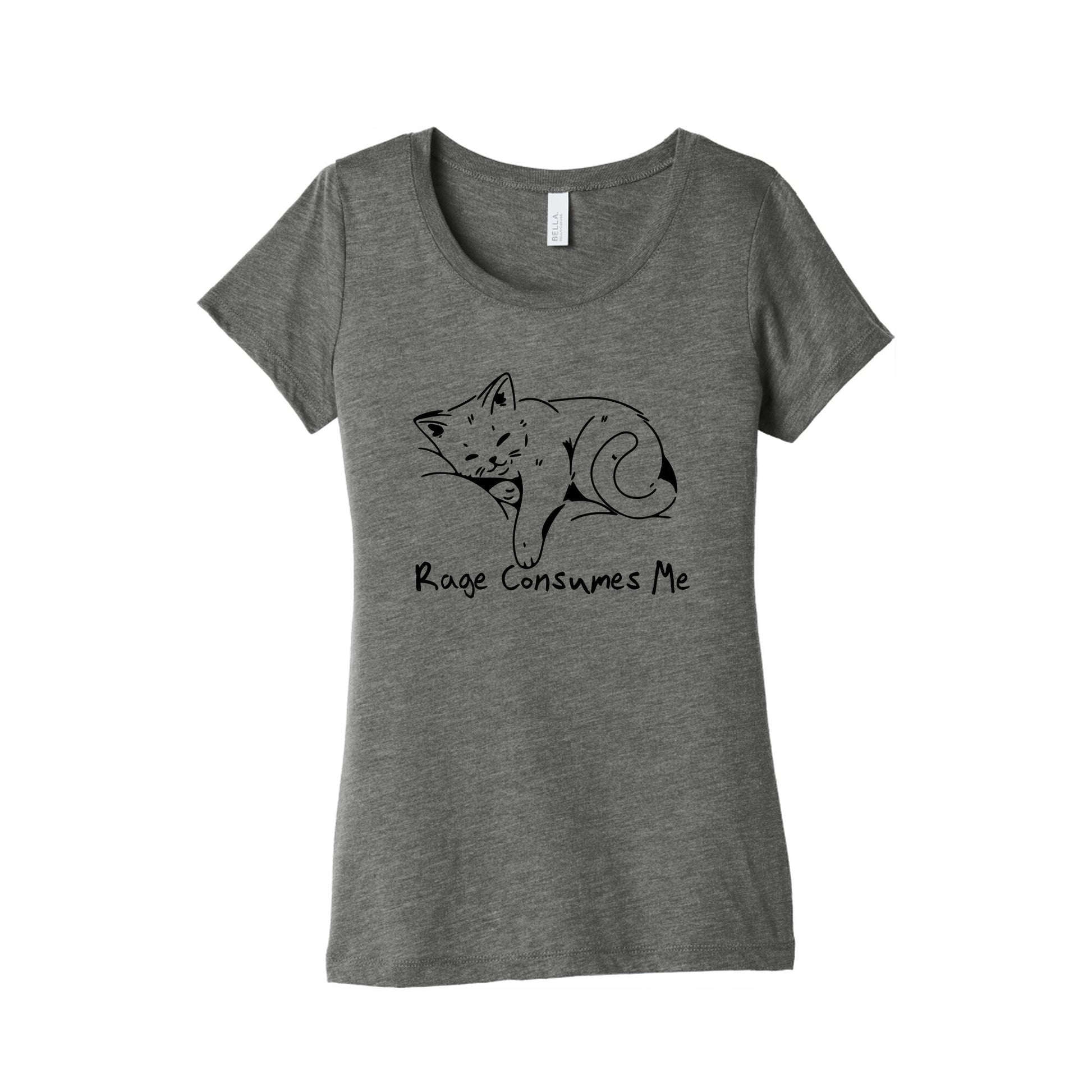 Rage Consumes Me Kitten Womens Triblend Tee