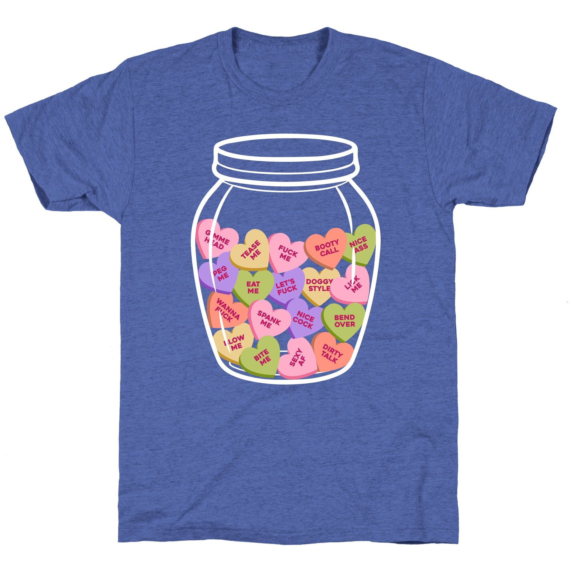 Candy Hearts NSFW Unisex Triblend Tee