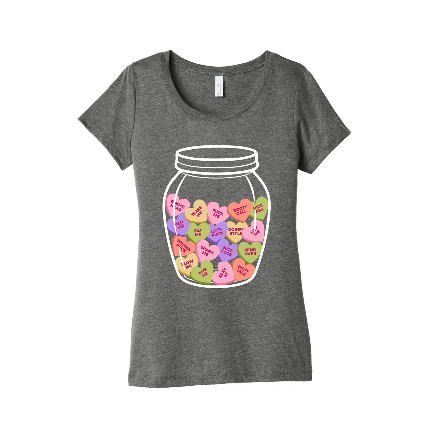 Candy Hearts NSFW Womens Triblend Tee