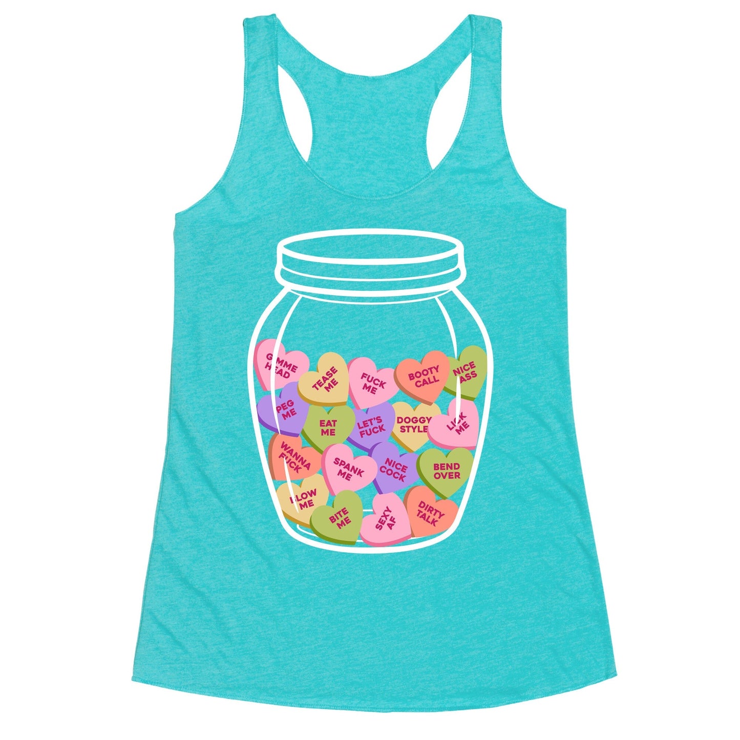 Candy Hearts NSFW Racerback Tank